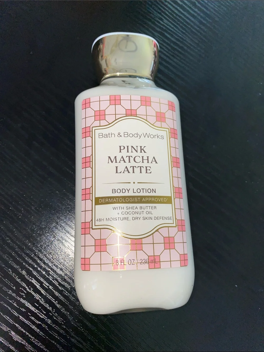 Bath & Body Works Pink Matcha Latte Body Lotion - Pink & Gold Accents